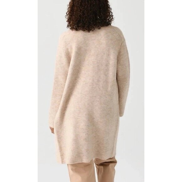 VINCE Textured Soft Sculpted Car Coat Natural Size Large NWT - Picture 2 of 5